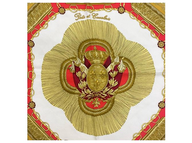 Hermès Lenço de seda Hermes Poste et Cavalerie Multicor - vista 7