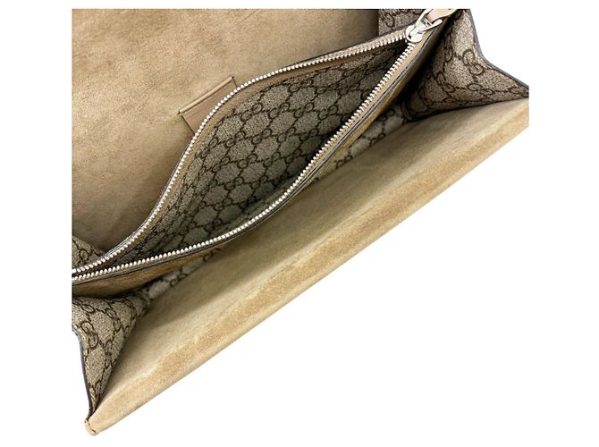 Borsa a tracolla con catena Gucci Dionysus GG Supreme Beige - vista 13