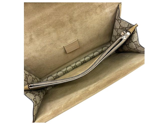 Borsa a tracolla con catena Gucci Dionysus GG Supreme Beige - vista 14