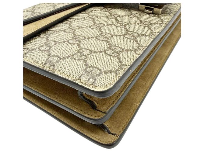 Borsa a tracolla con catena Gucci Dionysus GG Supreme Beige - vista 3