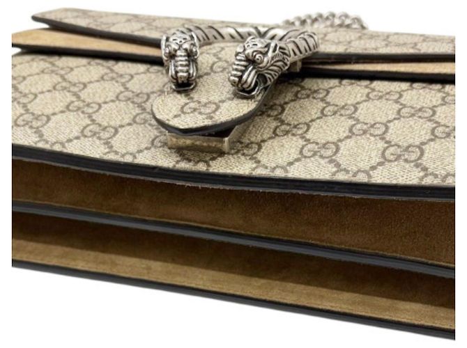 Borsa a tracolla con catena Gucci Dionysus GG Supreme Beige - vista 7