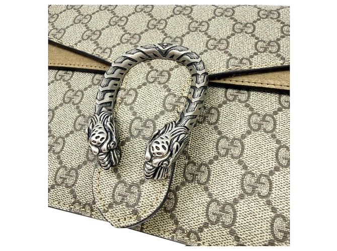 Borsa a tracolla con catena Gucci Dionysus GG Supreme Beige - vista 8