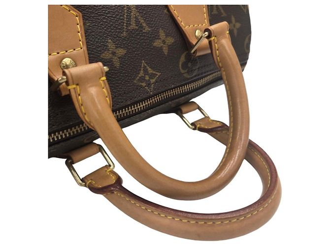 Louis Vuitton Speedy 25 Monogram Handbag Brown White - view 11