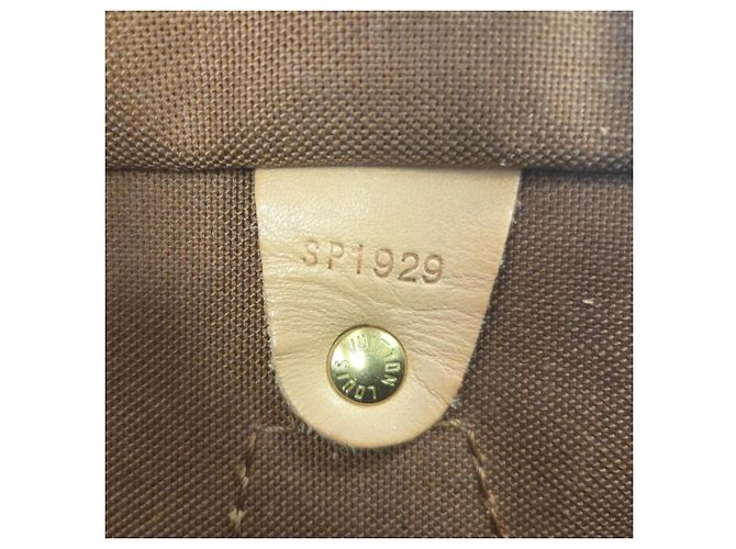 Louis Vuitton Speedy 25 Monogram Handbag Brown White - view 13