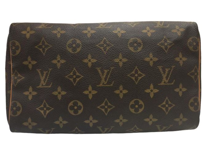 Louis Vuitton Speedy 25 Monogram Handbag Brown White - view 5