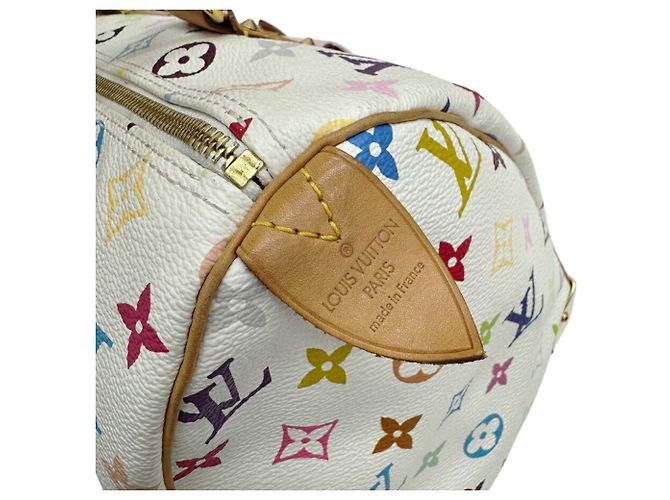 Sac à main Louis Vuitton Speedy 30 Multicolor Blanc Multicolore Monogramme - vue 10