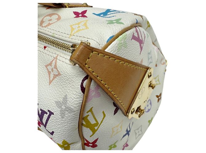 Sac à main Louis Vuitton Speedy 30 Multicolor Blanc Multicolore Monogramme - vue 11