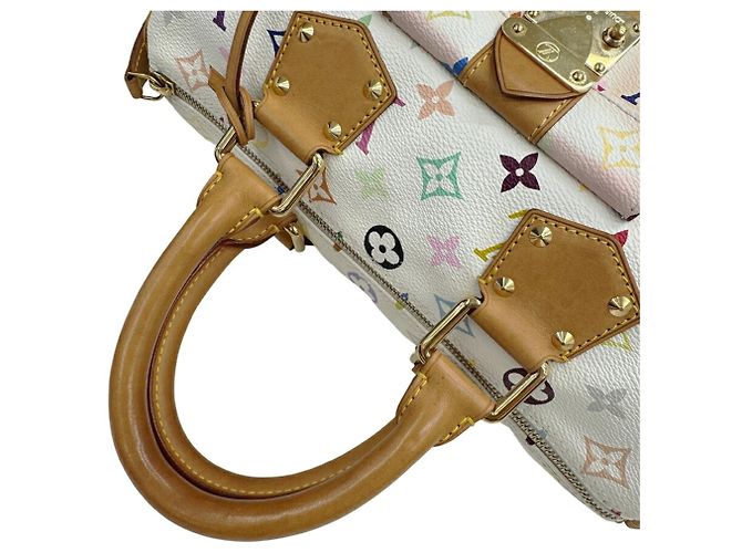 Sac à main Louis Vuitton Speedy 30 Multicolor Blanc Multicolore Monogramme - vue 13