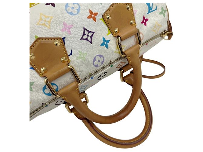 Sac à main Louis Vuitton Speedy 30 Multicolor Blanc Multicolore Monogramme - vue 14