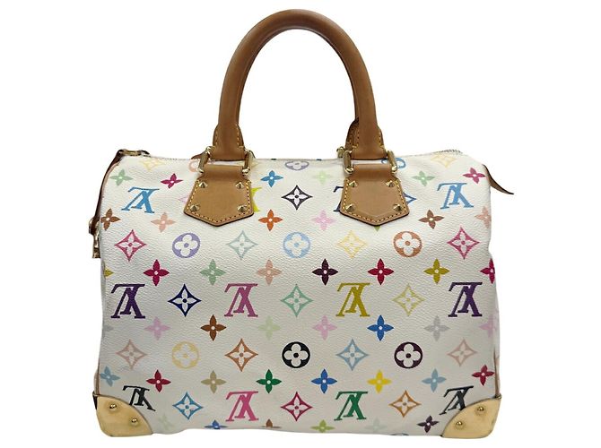 Sac à main Louis Vuitton Speedy 30 Multicolor Blanc Multicolore Monogramme - vue 2