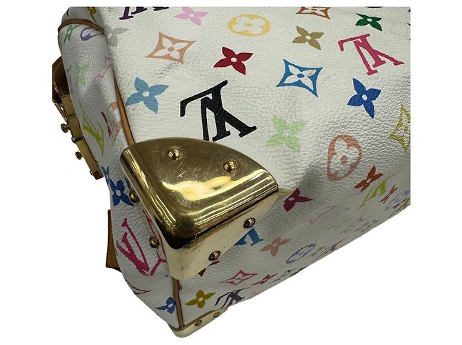 Sac à main Louis Vuitton Speedy 30 Multicolor Blanc Multicolore Monogramme - vue 7