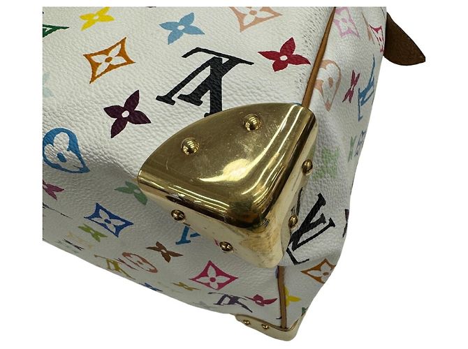 Sac à main Louis Vuitton Speedy 30 Multicolor Blanc Multicolore Monogramme - vue 9
