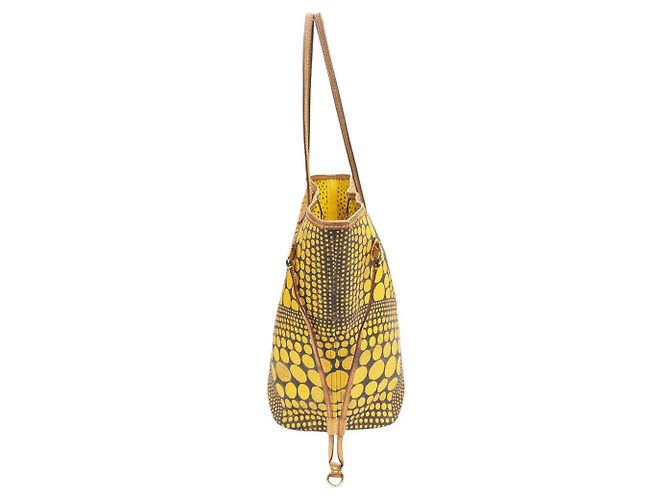 Sac cabas Louis Vuitton Neverfull MM Marron Jaune Monogramme - vue 5