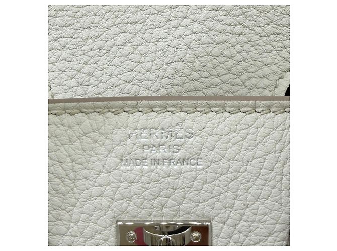 Hermès Bolsa Hermes Birkin 25 em couro Togo Cinza Cru - vista 11