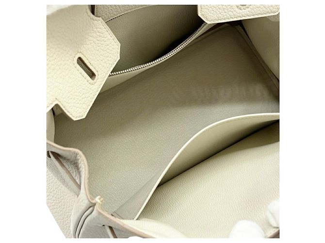 Hermès Bolsa Hermes Birkin 25 em couro Togo Cinza Cru - vista 12