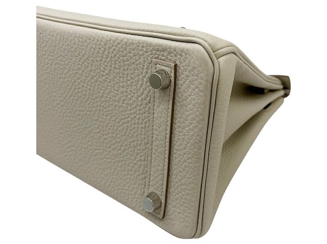 Hermès Bolsa Hermes Birkin 25 em couro Togo Cinza Cru - vista 5