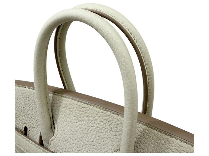 Hermès Bolsa Hermes Birkin 25 em couro Togo Cinza Cru - vista 7