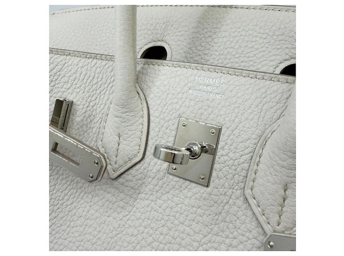 Hermès Bolsa Hermes Birkin 25 em couro Togo Cinza Cru - vista 9