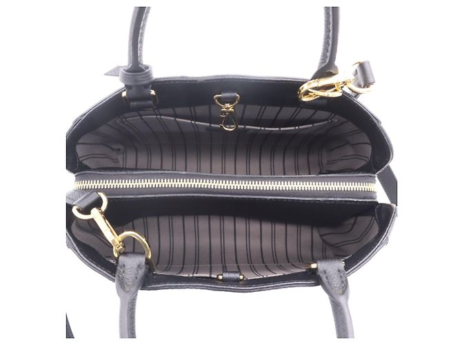 LOUIS VUITTON Monogram Empreinte Montaigne BB Noir Handtasche Schwarz - Ansicht 14