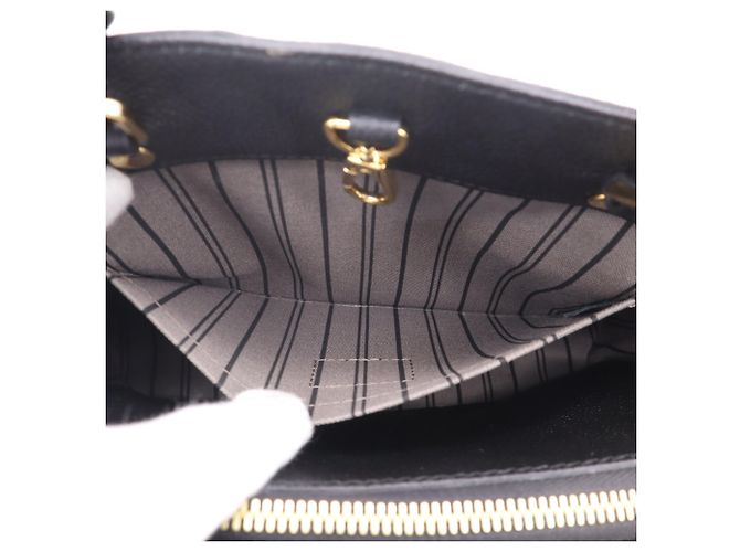 LOUIS VUITTON Monogram Empreinte Montaigne BB Noir Handtasche Schwarz - Ansicht 15