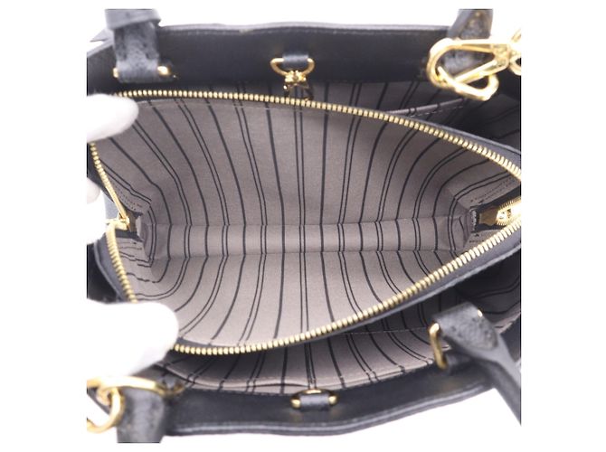 LOUIS VUITTON Monogram Empreinte Montaigne BB Noir Handtasche Schwarz - Ansicht 16