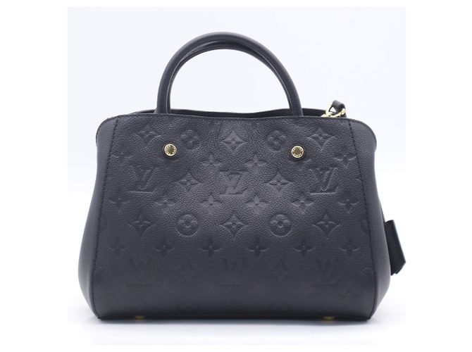 LOUIS VUITTON Monogram Empreinte Montaigne BB Noir Handtasche Schwarz - Ansicht 2