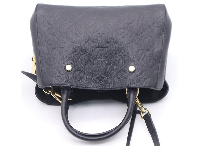 LOUIS VUITTON Monogram Empreinte Montaigne BB Noir Handtasche Schwarz - Ansicht 5