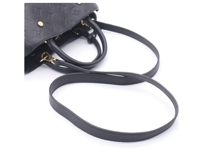LOUIS VUITTON Monogram Empreinte Montaigne BB Noir Handtasche Schwarz - Ansicht 9