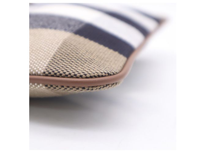 Pochette de poignet Burberry Cotton New Peyton Marron Noir Blanc - vue 11