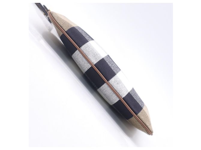 Pochette de poignet Burberry Cotton New Peyton Marron Noir Blanc - vue 6