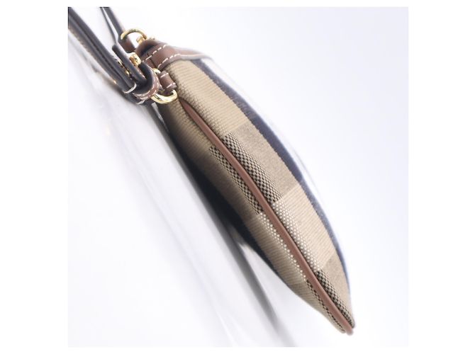 Pochette de poignet Burberry Cotton New Peyton Marron Noir Blanc - vue 8