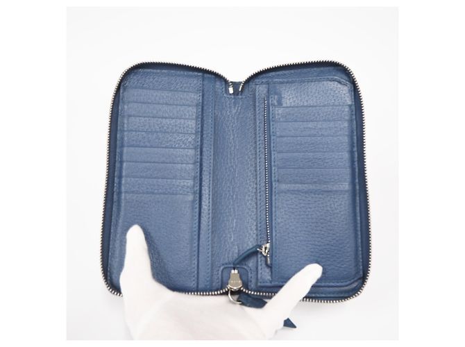Portafoglio lungo Gucci GG Supreme Marrone Nero Blu - vista 10
