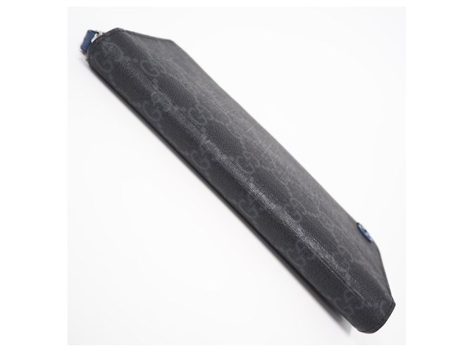 Portafoglio lungo Gucci GG Supreme Marrone Nero Blu - vista 6