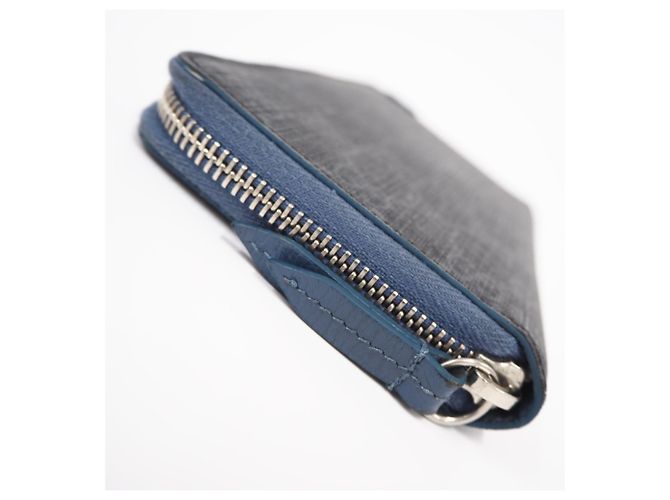 Portafoglio lungo Gucci GG Supreme Marrone Nero Blu - vista 8