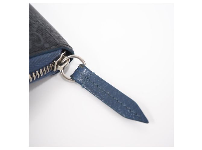 Portafoglio lungo Gucci GG Supreme Marrone Nero Blu - vista 9