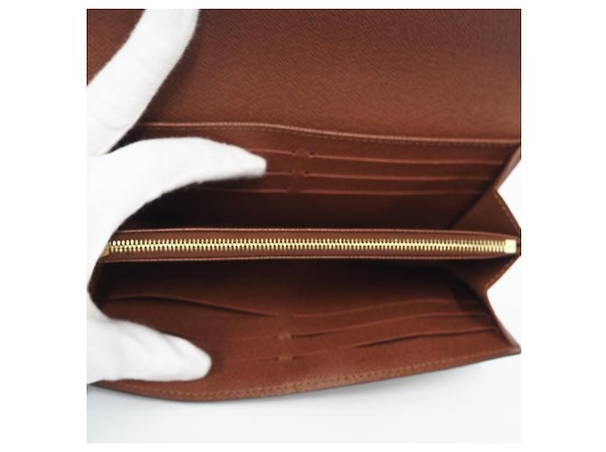 Louis Vuitton Monogram Portefeuille Sarah Long Wallet Braun Beige - Ansicht 12