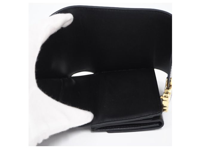Triomphe Céline Portafoglio Tri-Fold in pelle nera Celine Nero - vista 12