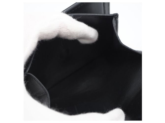 Triomphe Céline Portafoglio Tri-Fold in pelle nera Celine Nero - vista 13