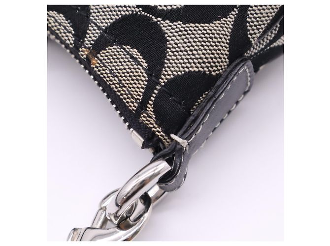 Borsa Demi Pouch COACH Canvas Signature Buckle Marrone Nero - vista 15