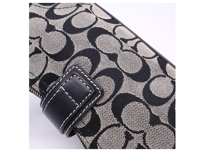 Borsa Demi Pouch COACH Canvas Signature Buckle Marrone Nero - vista 4