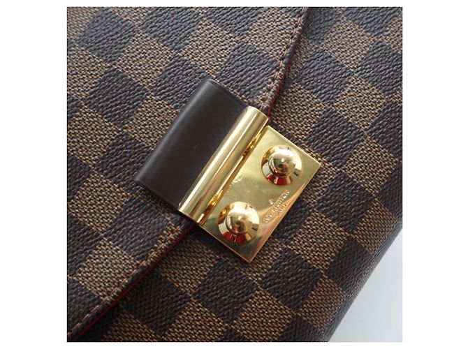 Bolsa de Ombro Louis Vuitton Damier Croisette Marrom Preto Bege Damier ebene - vista 10