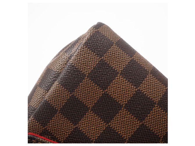 Bolsa de Ombro Louis Vuitton Damier Croisette Marrom Preto Bege Damier ebene - vista 11