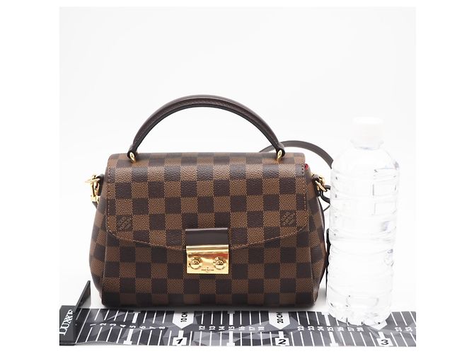 Bolsa de Ombro Louis Vuitton Damier Croisette Marrom Preto Bege Damier ebene - vista 3