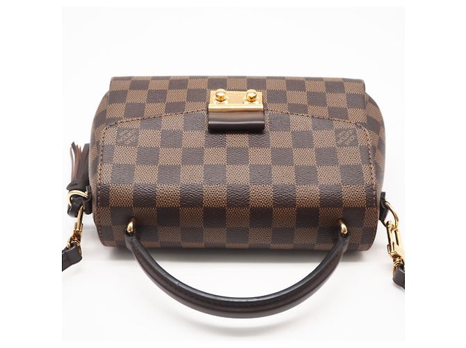 Bolsa de Ombro Louis Vuitton Damier Croisette Marrom Preto Bege Damier ebene - vista 5
