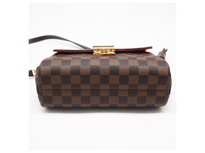 Bolsa de Ombro Louis Vuitton Damier Croisette Marrom Preto Bege Damier ebene - vista 6