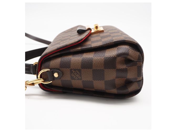 Bolsa de Ombro Louis Vuitton Damier Croisette Marrom Preto Bege Damier ebene - vista 7