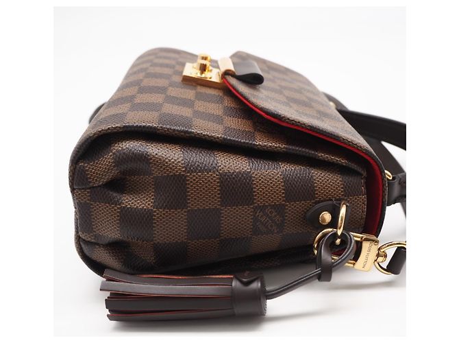 Bolsa de Ombro Louis Vuitton Damier Croisette Marrom Preto Bege Damier ebene - vista 8