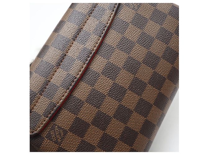 Bolsa de Ombro Louis Vuitton Damier Croisette Marrom Preto Bege Damier ebene - vista 9