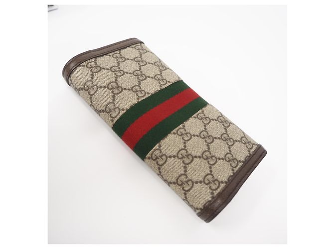 Portafoglio Continental GUCCI GG Supreme Ophidia Marrone Multicolore Beige - vista 2