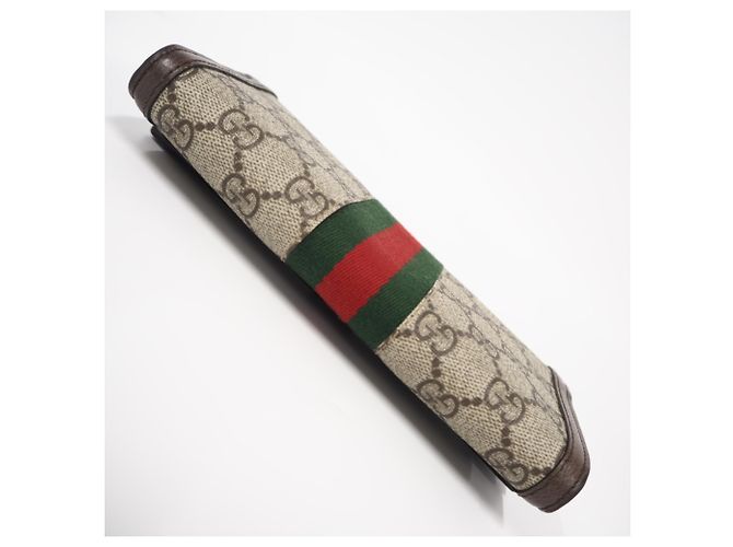 Portafoglio Continental GUCCI GG Supreme Ophidia Marrone Multicolore Beige - vista 6